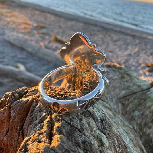 Size 9 Blood Moss Ring