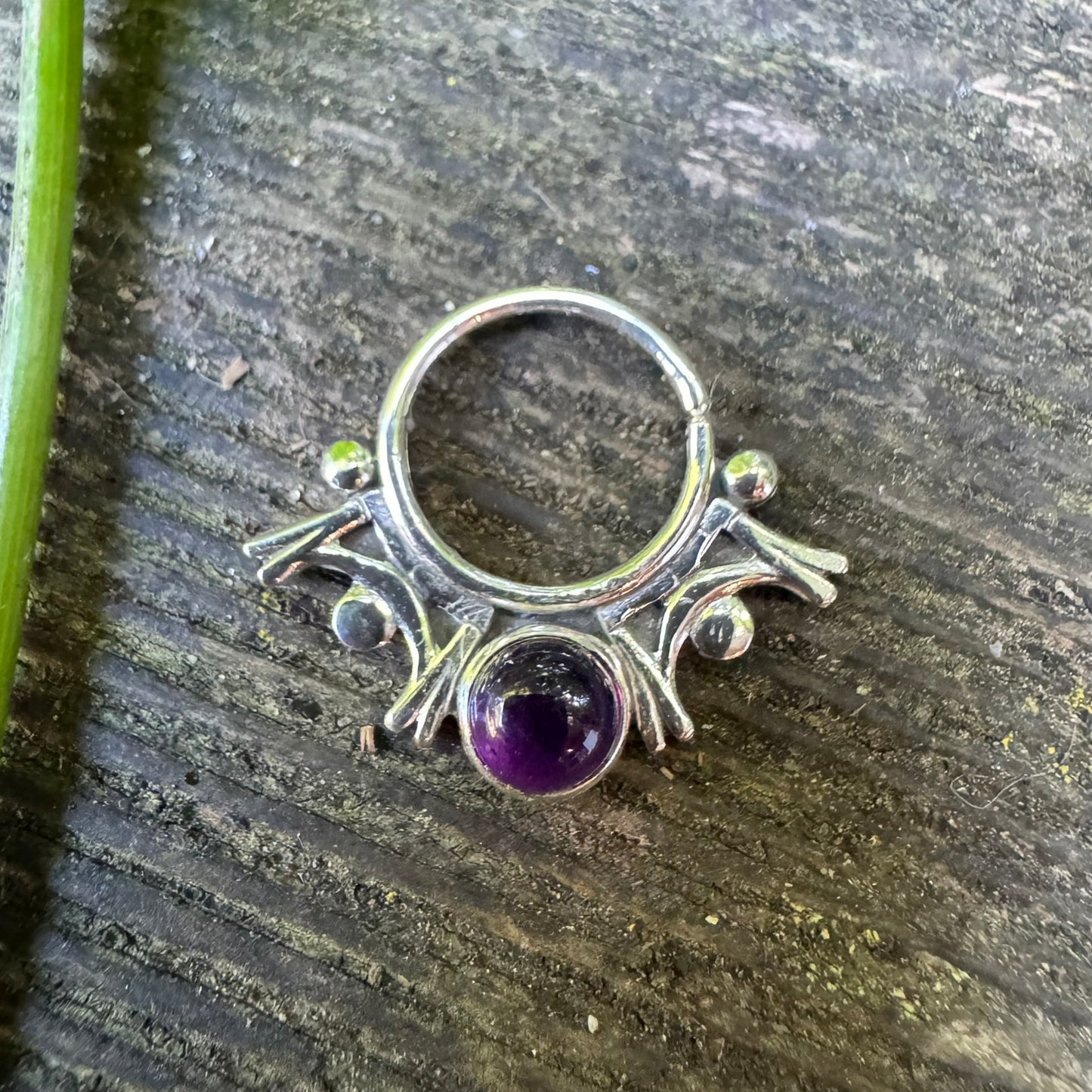 18g Amethyst Septum Ring