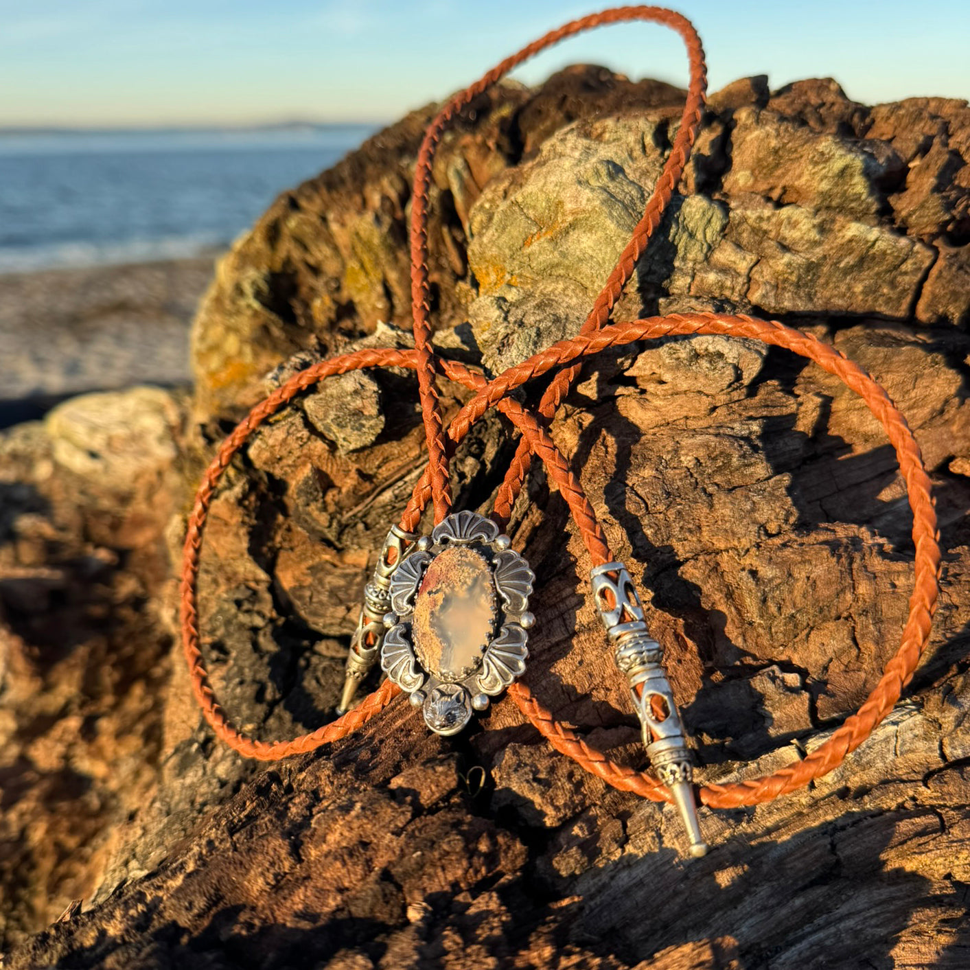 Under the Fox Moon Bolo Tie